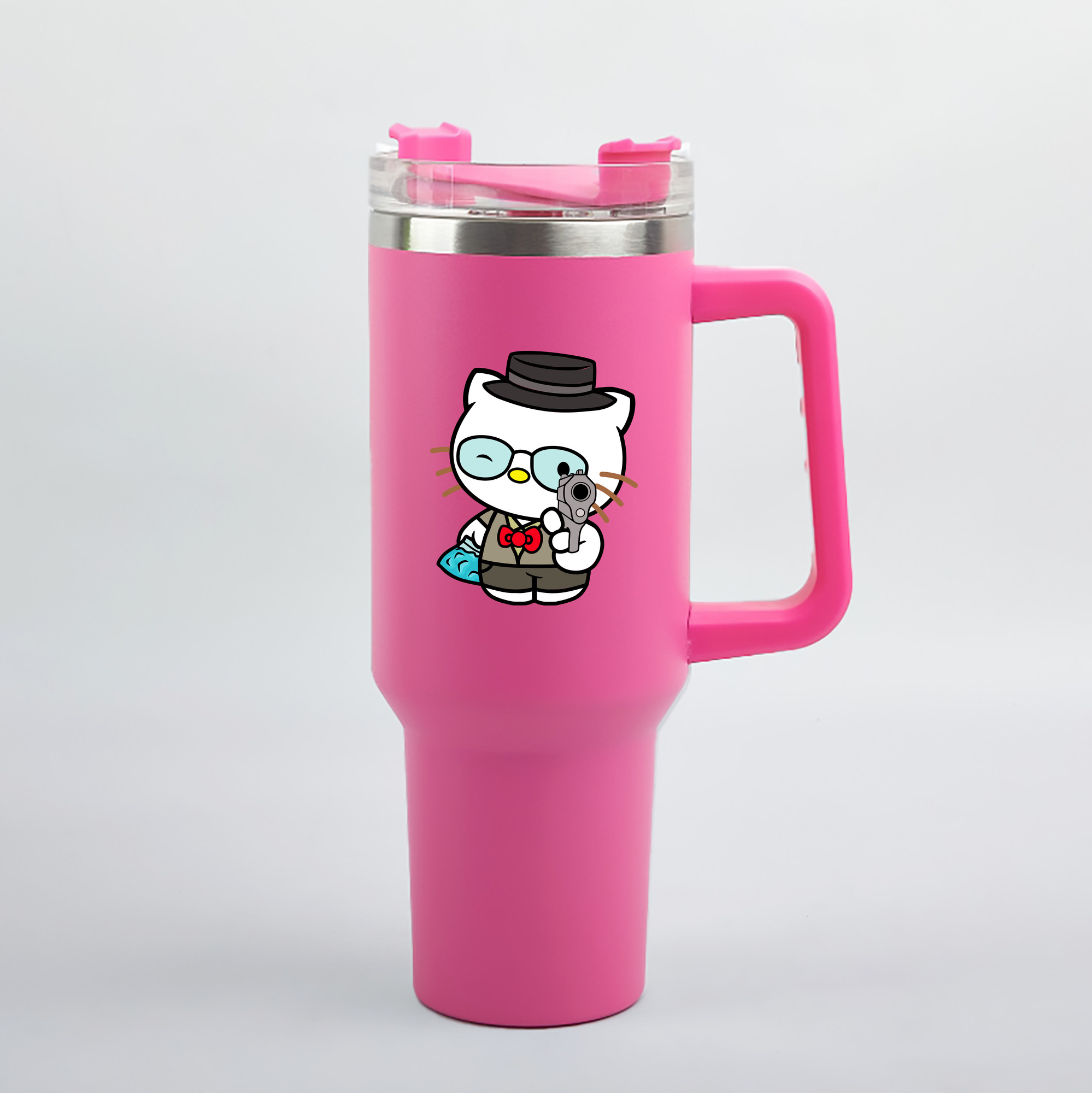 （画像用） Hello Kitty ハローキティ 1200mL車用タンブラー（カラープリント）